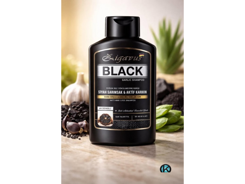 Против КОСОПАД Черният шампоан Zigavus (често наричан шампоан с черен чесън )