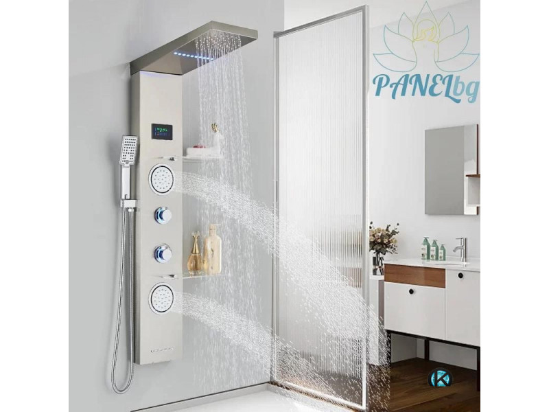 Хидромасажен душ панел Хавасу в сив цвят от PanelBG