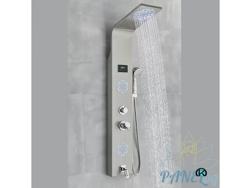 Хидромасажен душ панел Тугела в сив цвят от PanelBG